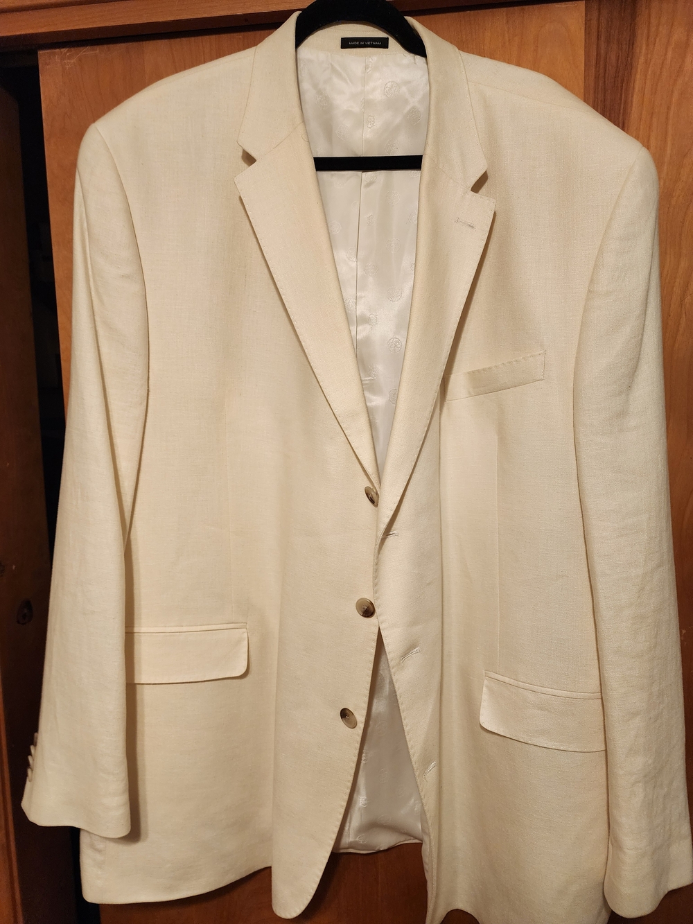 Sean John Men's Cream Single-Breasted Sport Coat